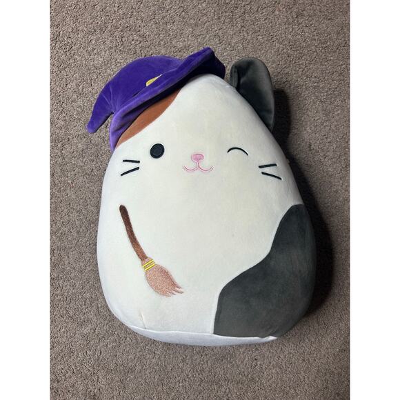 Squishmallows Halloween Winking Cam the Cat Witch Hat 12 Inch Halloween - Picture 1 of 3